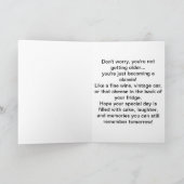 Funny Sarcastic Birthday Messages & Age Jokes カード (内部)
