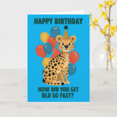Funny Sarcastic Birthday Messages & Age Jokes カード (黄色い花)