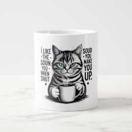 Funny Sarcastic Cat Coffee Mug – I Like the Sound  ジャンボコーヒーマグカップ