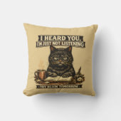 Funny Sarcastic Cat I Heard You Introvert  クッション (正面)