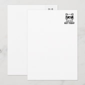 Funny Sarcastic Cat Not Today Minimalist Design シーズンカード (正面/裏面)