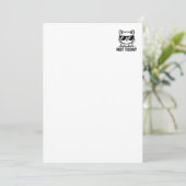 Funny Sarcastic Cat Not Today Minimalist Design シーズンカード (スタンド正面)