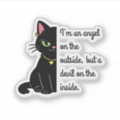 funny sarcastic cat stickers シール (正面)