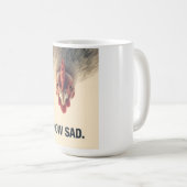 Funny Sarcastic Chicken How Sad Upside Down Meme A コーヒーマグカップ (正面右)