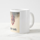 Funny Sarcastic Chicken How Sad Upside Down Meme A ジャンボコーヒーマグカップ (正面右)