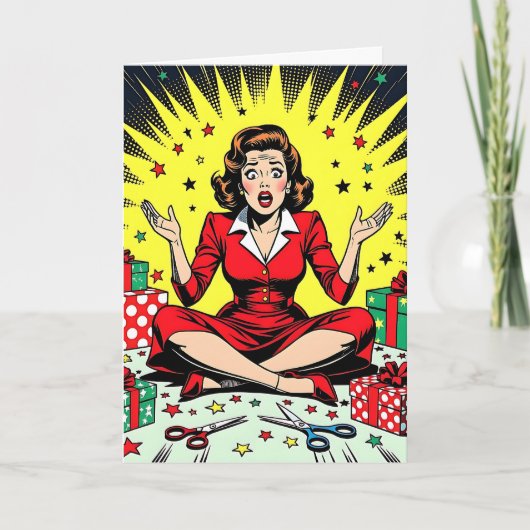 Funny Sarcastic Christmas Humor カード (正面)