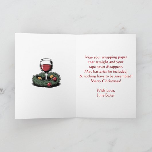 Funny Sarcastic Christmas Humor カード (内部)