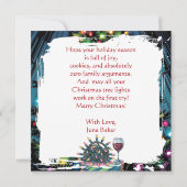 Funny Sarcastic Christmas Humor カード (裏面)