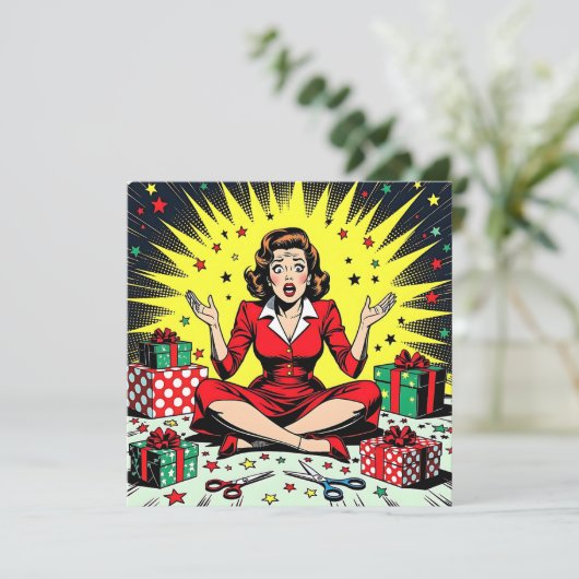 Funny Sarcastic Christmas Humor カード (スタンド正面)