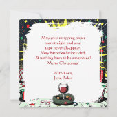 Funny Sarcastic Christmas Humor カード (裏面)