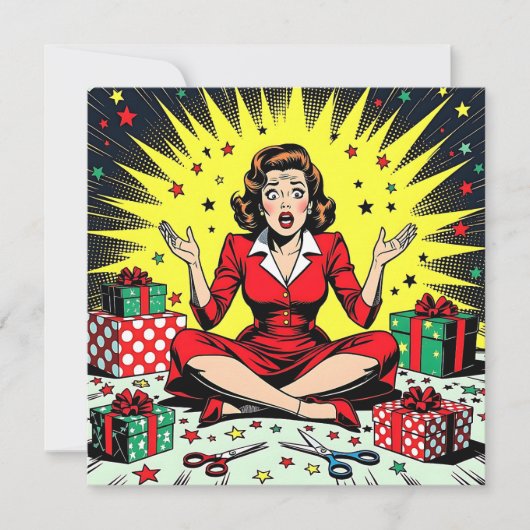 Funny Sarcastic Christmas Humor カード (正面)