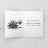 Funny Sarcastic Christmas Humor カード (内部)