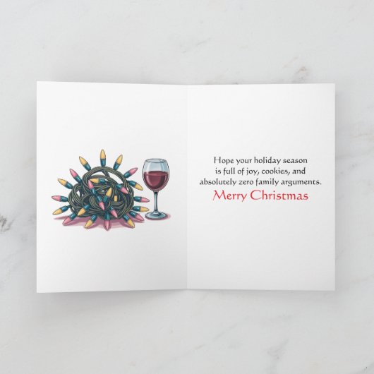 Funny Sarcastic Christmas Humor カード (内部)