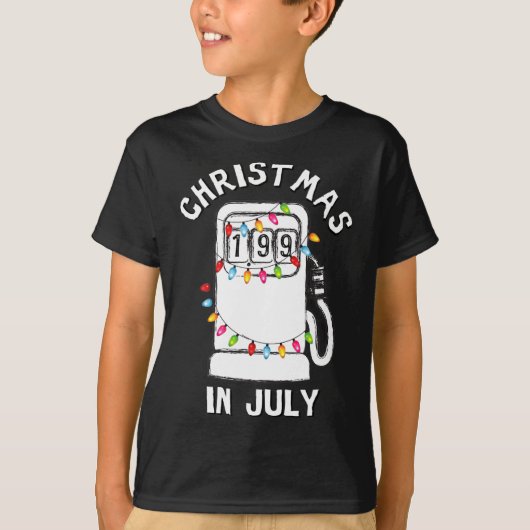 Funny Sarcastic Christmas In July Fuel Pump Gas Pu Tシャツ (正面)
