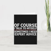 Funny Sarcastic Dad Joke Grandpa Of Course I Talk  カード (正面)