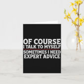 Funny Sarcastic Dad Joke Grandpa Of Course I Talk  カード (黄色い花)