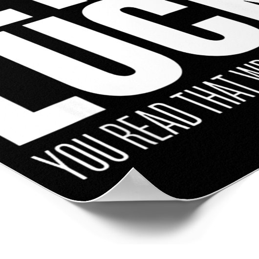 Funny Sarcastic Fet’s Luck You Read That Wrong Did ポスター (角)