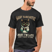 Funny Sarcastic Gamer Cat Tシャツ (正面)