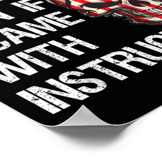 Funny Sarcastic Gift You Couldn't Handle Me Distre ポスター (角)