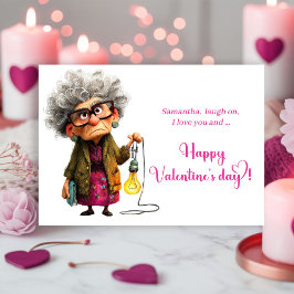 Funny Sarcastic Grumpy Lady Valentine Card シーズンカード