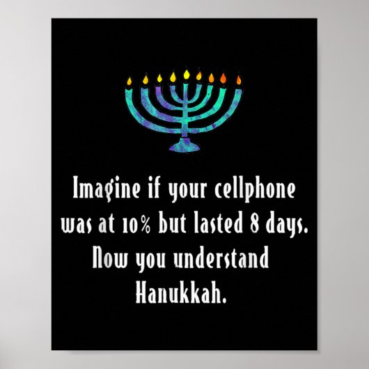 Funny Sarcastic Hanukkah Chanukah Cellphone Quote  ポスター (正面)
