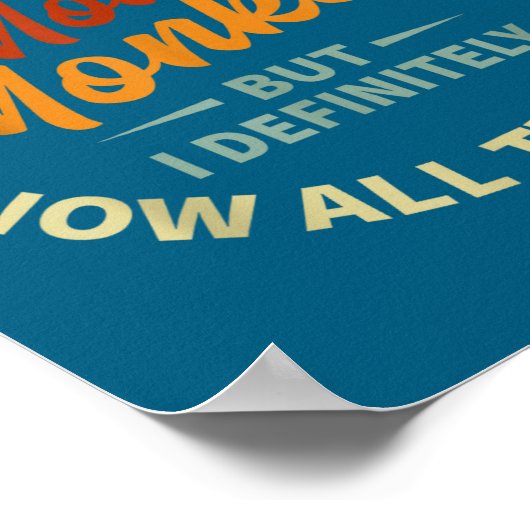 Funny Sarcastic Irony Quotes And Weird Fun Sayings ポスター (角)