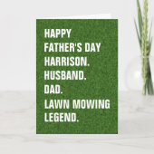 Funny Sarcastic Lawn Care Legend Fathers Day  シーズンカード (正面)