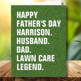 Funny Sarcastic Lawn Care Legend Fathers Day シーズンカード