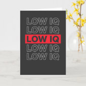 Funny Sarcastic Low IQ Repeated Text Tee, Meme カード (黄色い花)