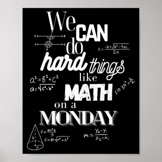 Funny Sarcastic Math Teacher Quote Can ポスター (正面)