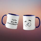 Funny Sarcastic Mom Life Mug “I’m Fine" マグカップ