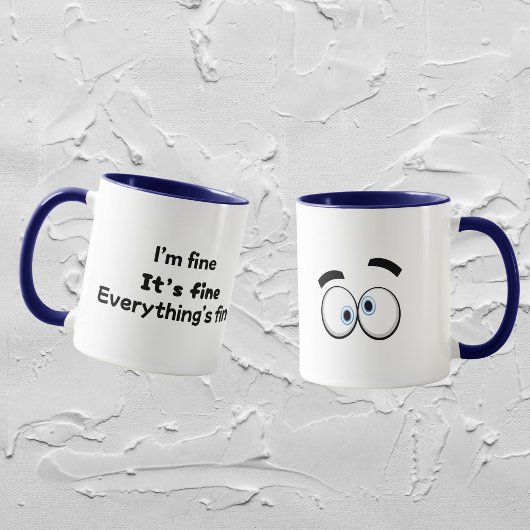 Funny Sarcastic Mom Life Mug “I’m Fine" マグカップ