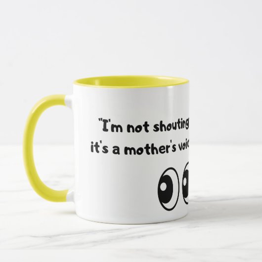 Funny Sarcastic Mom Voice Mug マグカップ (左)