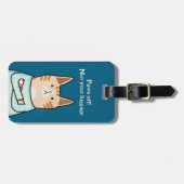 Funny Sarcastic Orange Cat Cartoon ラゲッジタグ (正面横)