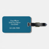 Funny Sarcastic Orange Cat Cartoon ラゲッジタグ (裏面横)