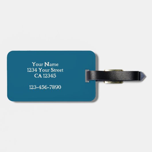 Funny Sarcastic Orange Cat Cartoon ラゲッジタグ (裏面横)