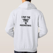 Funny Sarcastic Procrastinate Quote St Hoodie パーカ (裏面)