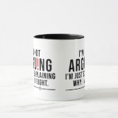Funny Sarcastic Quote Minimalist Coffee Mug - "I'm マグカップ (中央)