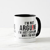 Funny Sarcastic Quote Minimalist Coffee Mug - "I'm マグカップ (正面右)