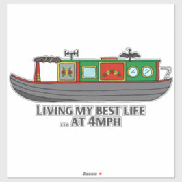 Funny Sarcastic Quote Narrowboat Owner シール