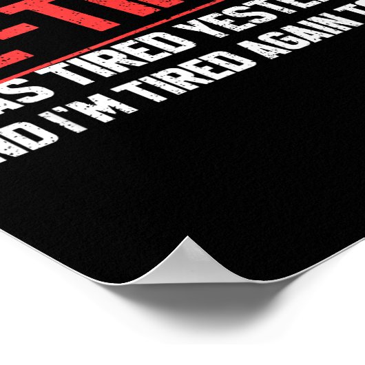 Funny Sarcastic Quote Re-tired Definition Lazy Tee ポスター (角)