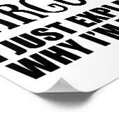 Funny Sarcastic Quotes Adult Humor Sarcasm  ポスター (角)