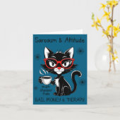 Funny Sarcastic Rude Sayings Sarcasm And Attitude  カード (黄色い花)