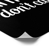 Funny Sarcastic Saying Fun Fact I Don't Care Gift  ポスター (角)