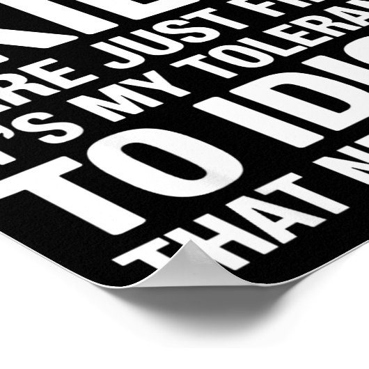 Funny Sarcastic Saying Humor Introvert Workplace A ポスター (角)