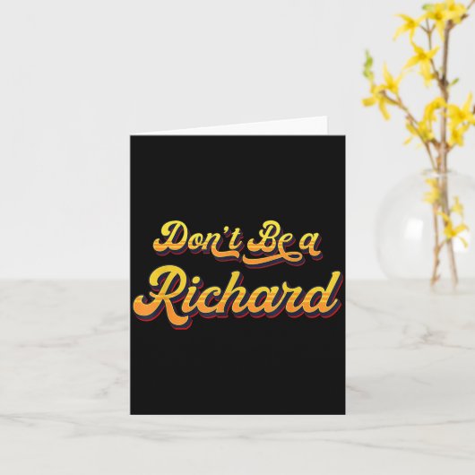 Funny Sarcastic Saying Joke Meme Print - Don't Be カード (黄色い花)