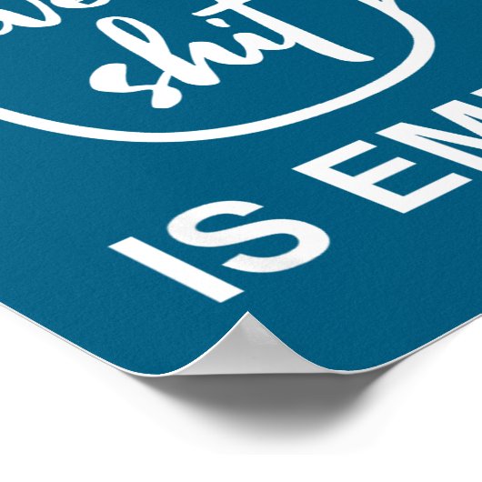 Funny Sarcastic Saying My Cup-of Give A -is Empty  ポスター (角)