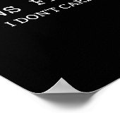 Funny Sarcastic Saying News I Don't Care  ポスター (角)