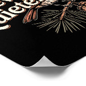 Funny Sarcastic Saying Vintage Please Chew Quieter ポスター (角)