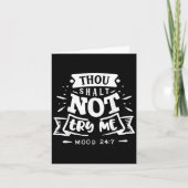 Funny Sarcastic Thou Shall Not Try Me Women Gift  カード (正面)